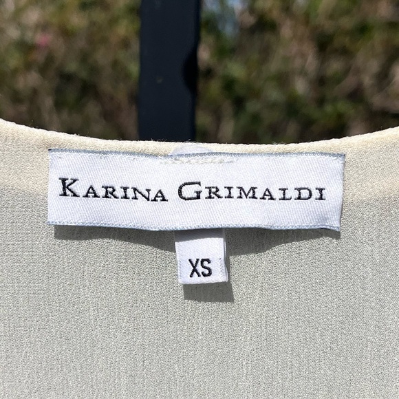 Karina Grimaldi Embroidered Sheer Blouse Size XS - Picture 3 of 7